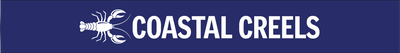 Coastal Creels logo with a lobster icon on a blue background