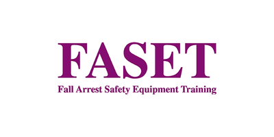 FASET logo for Fall Arrest Safety Equipment Training on a white background
