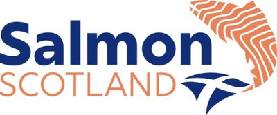 Salmon Scotland logo with blue and orange text and a stylized salmon design.